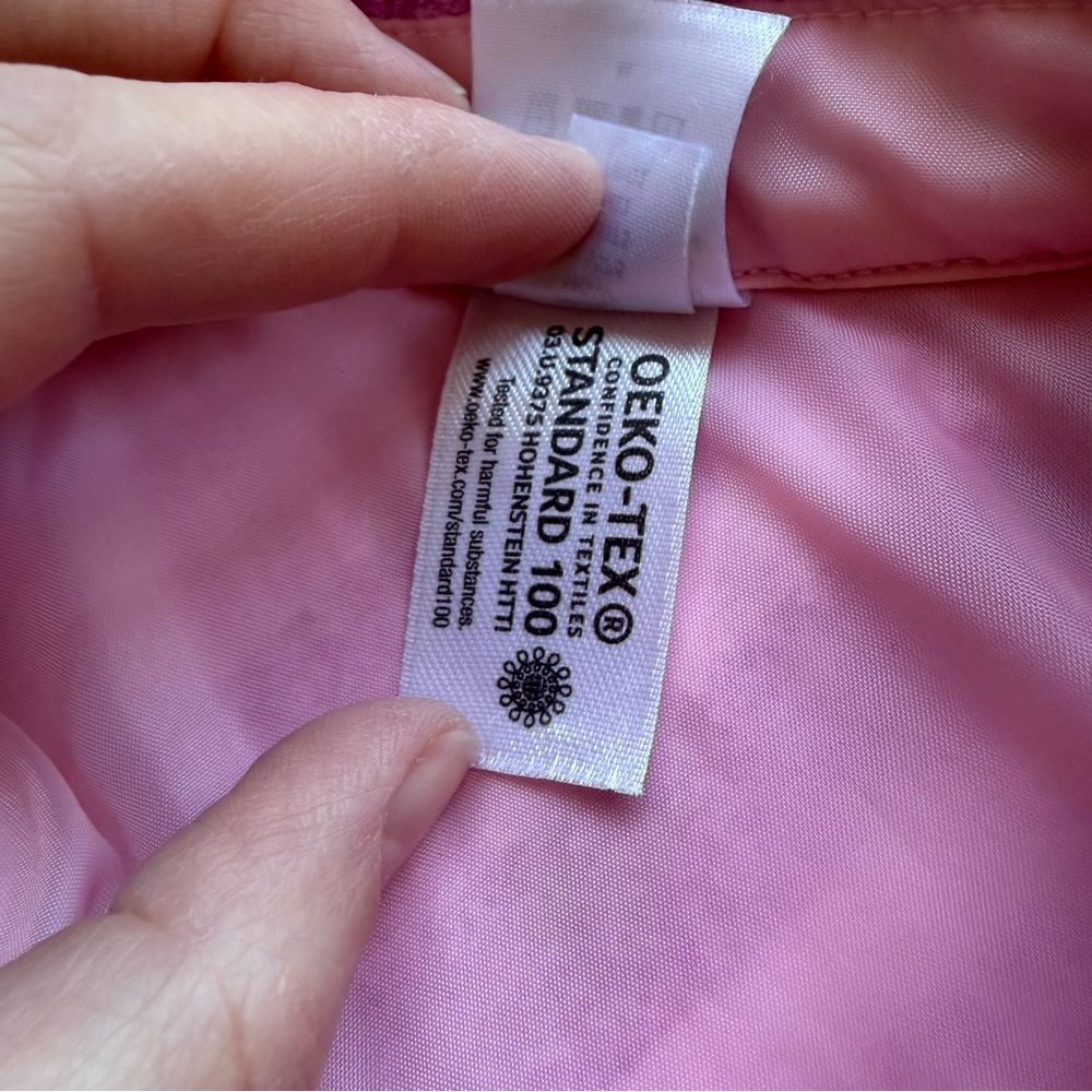 Hanna Andersson Faux Wool Felt Plaid Jacket size 5 in Pink - Picture 7 of 8